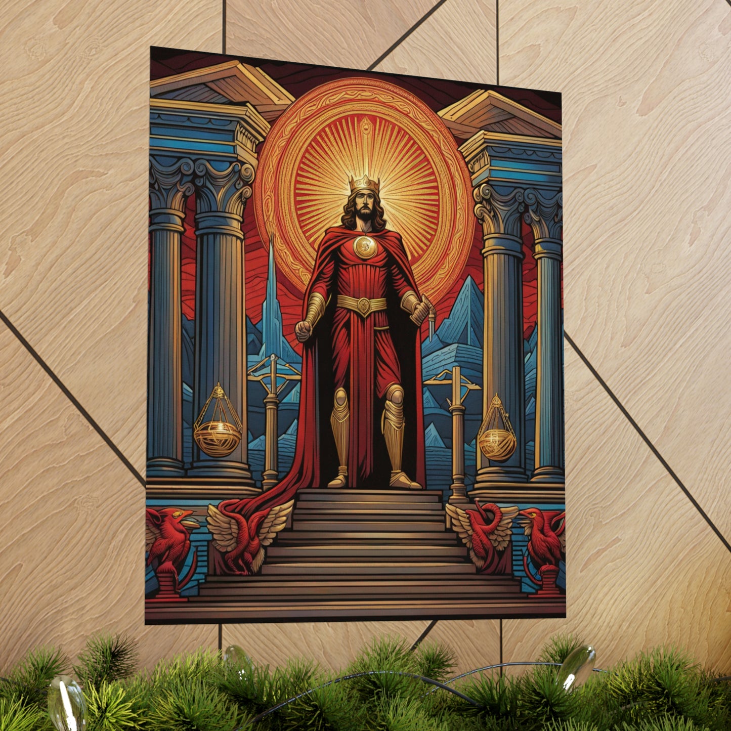 Dan Mumford & Alex Grey Inspired "Justice" Poster Print by PenPencilArt