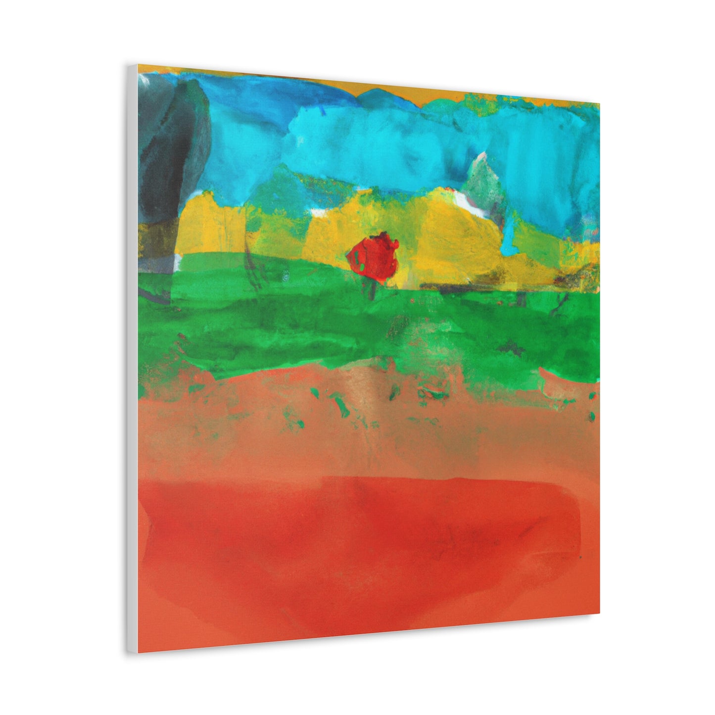 "Desert Landscape Canvas Prints Inspired by Helen Frankenthaler" by PenPencilArt