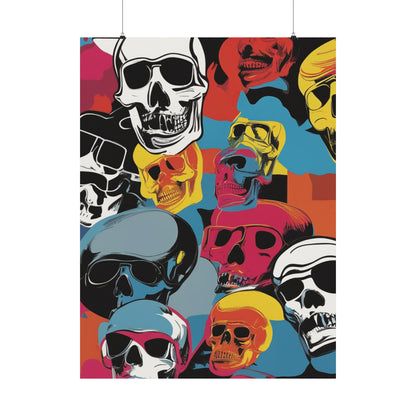 "Vibrant Pop Art Poster of Death - Andy Warhol Inspired" by PenPencilArt