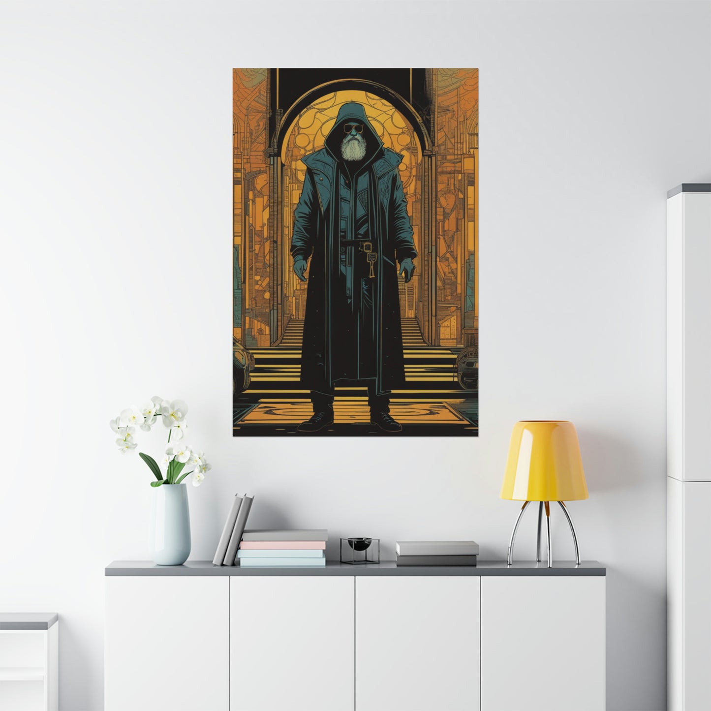 "Neo-Figurative Cyberpunk Style Hermitin Poster Print" by PenPencilArt