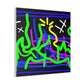 "Keith Haring Inspired Aurora Borealis Canvas Prints" by PenPencilArt