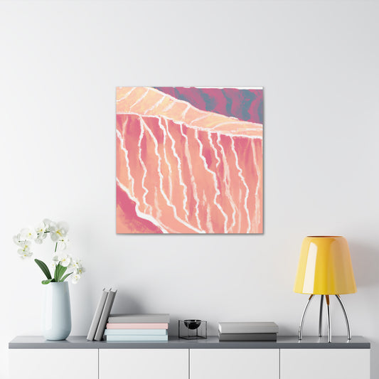 "A Stunning Desert Landscape Canvas Print Inspired by Helen Frankenthaler" by PenPencilArt