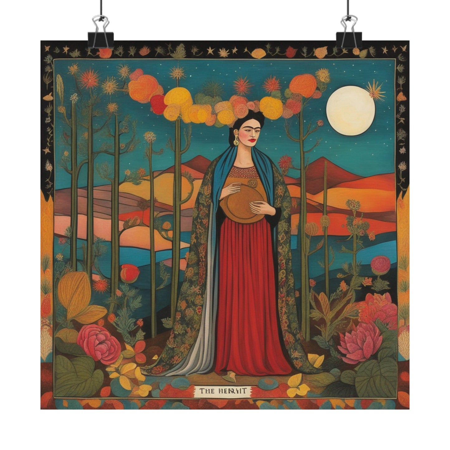 Printed Poster of "The Hermit" - Frida Kahlo Artistic Inspiration by PenPencilArt