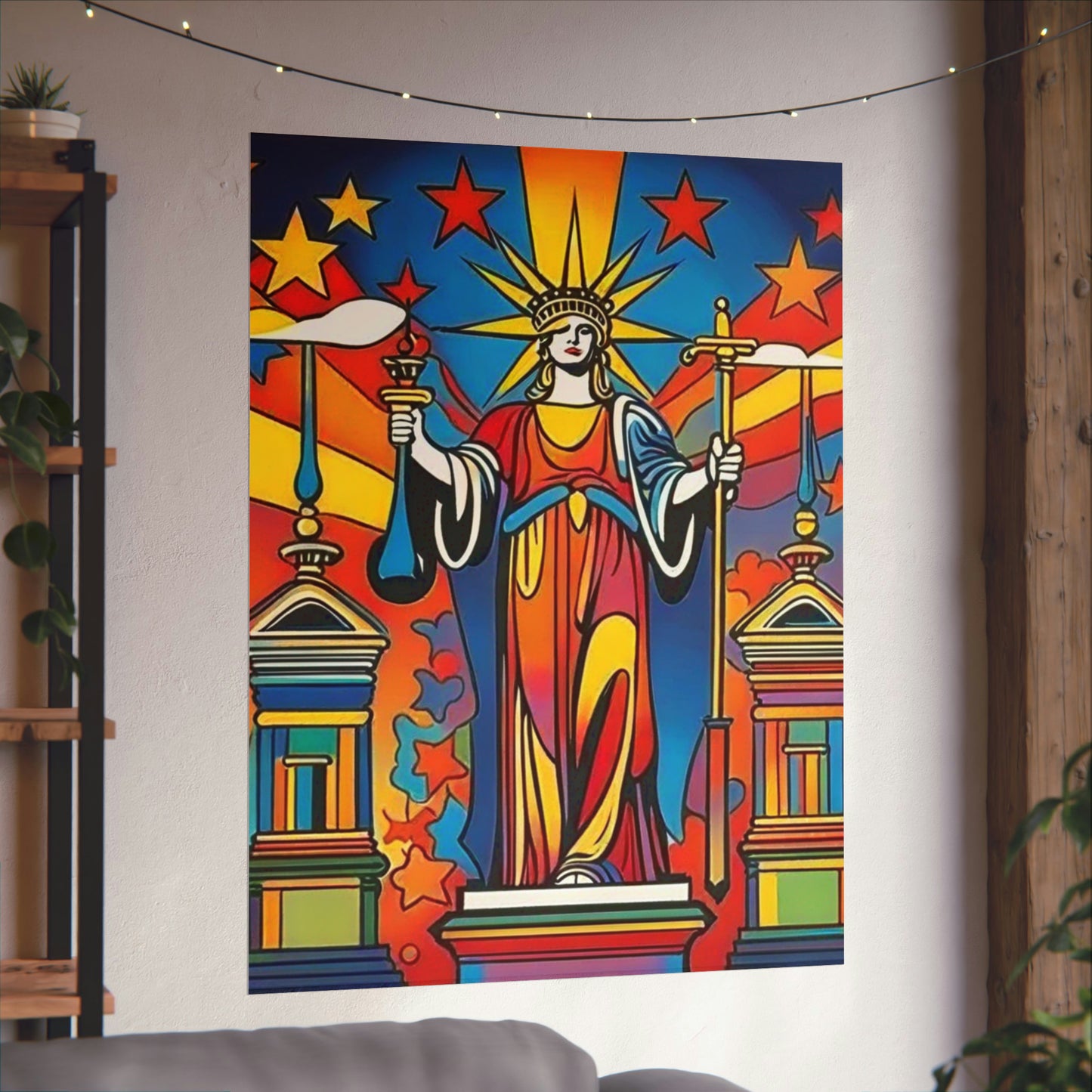 "Peter Max Inspired Justice Poster Prints" by PenPencilArt