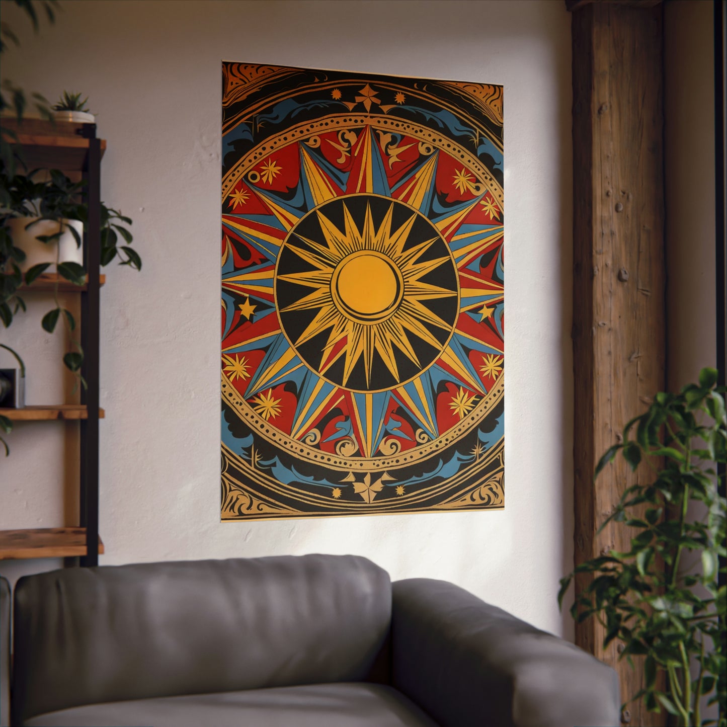 "Robert Indiana-Inspired 'The Sun' Poster Print" by PenPencilArt