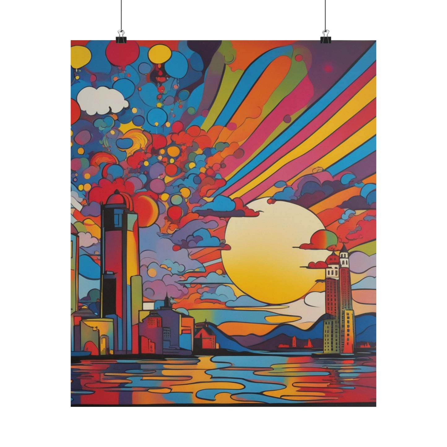 "Creating Art with a Peter Max-Inspired Style: Death Poster Print" by PenPencilArt