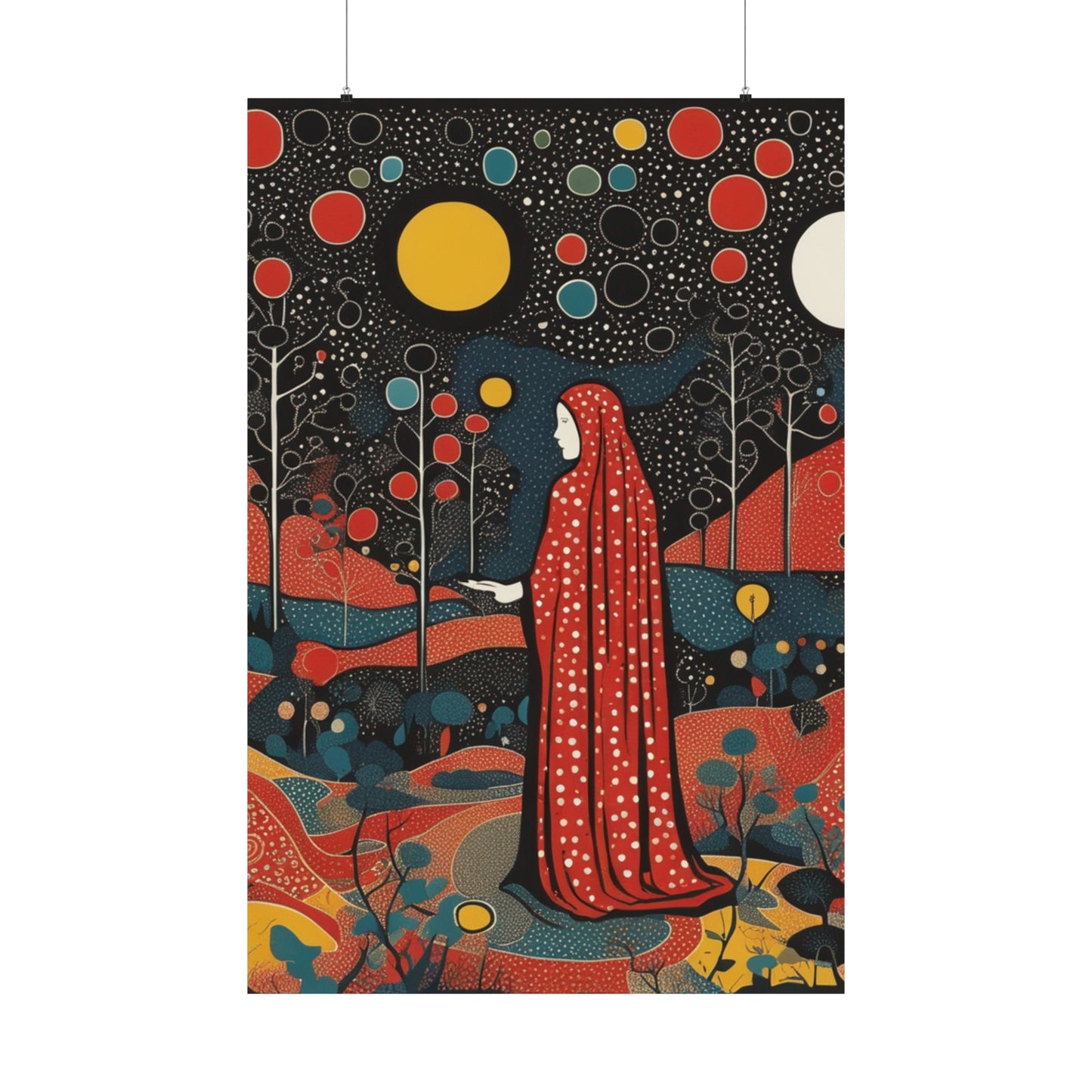 "Art Inspired by Yayoi Kusama: The Hermit Poster Print" by PenPencilArt