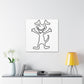 "Happy Dog Canvas Print Inspired by Keith Haring" by PenPencilArt