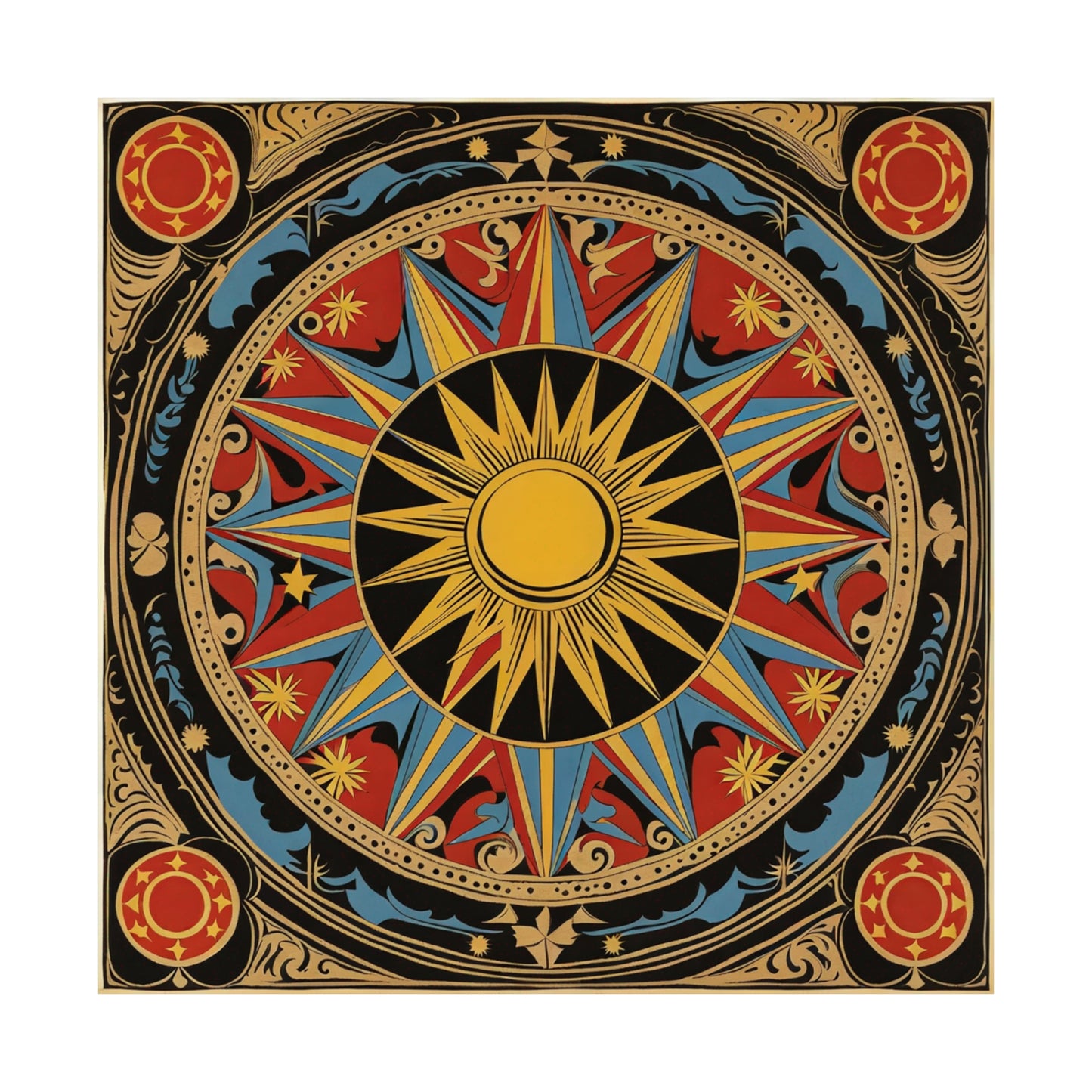 "Robert Indiana-Inspired 'The Sun' Poster Print" by PenPencilArt