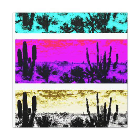 "Andy Warhol-Inspired Desert Landscape Canvas Print" by PenPencilArt