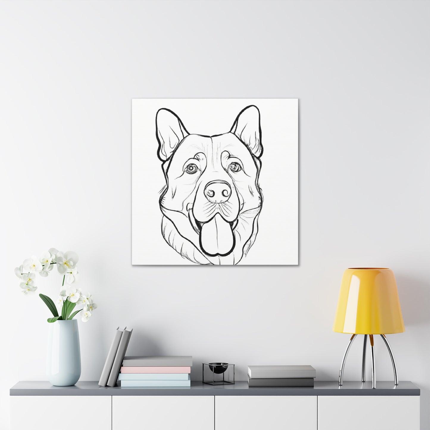 "Happy Dog Canvas Prints Inspired by James Gill" by PenPencilArt