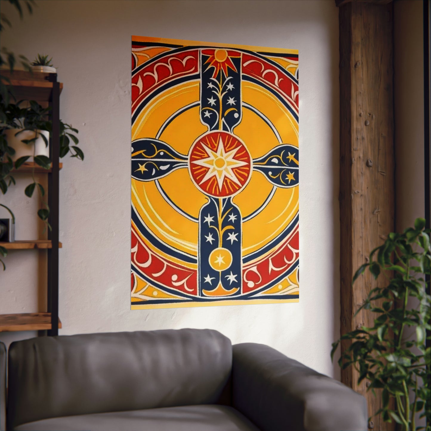 "Fine Art Wall Print: The Sun in a Henri Matisse-Inspired Style" by PenPencilArt