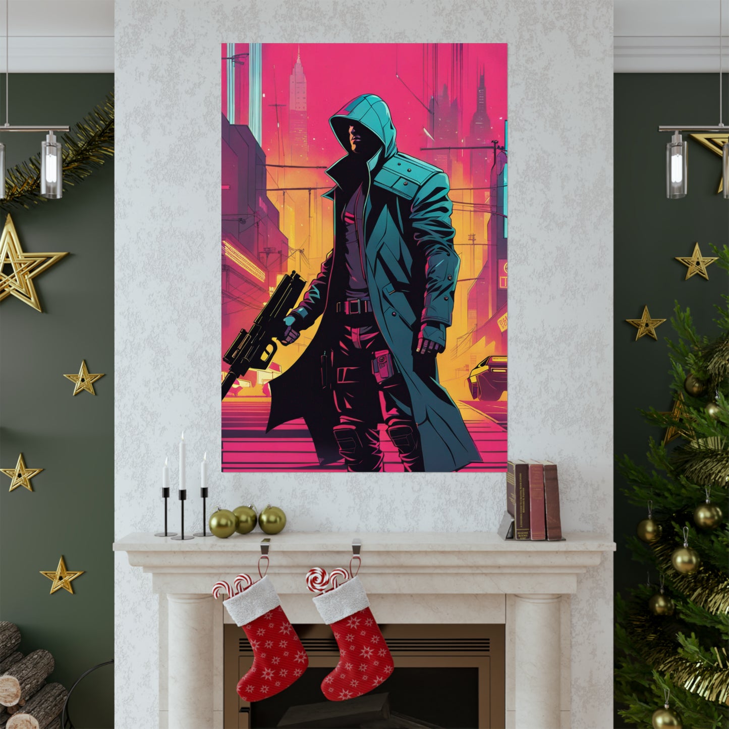 Justice Poster Prints with Cyberpunk and Neo-Figurative Styles by PenPencilArt