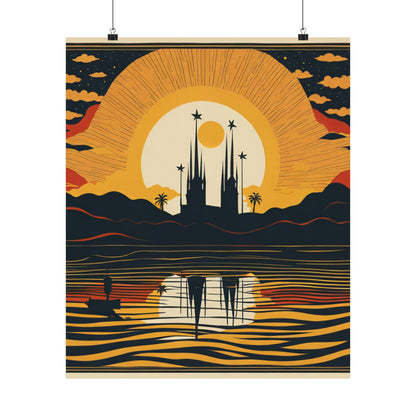 "Clyfford Still-Inspired 'The Sun' Poster Print" by PenPencilArt