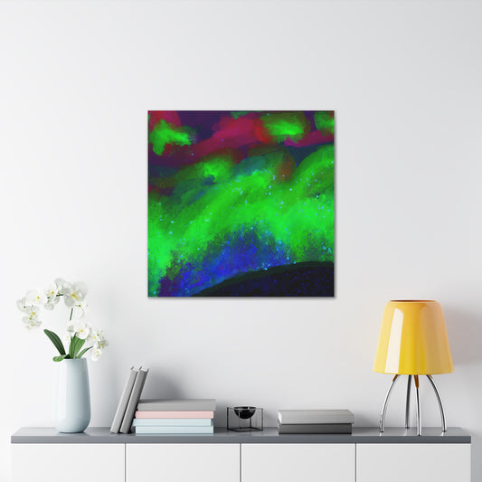 "Northern Lights Canvas Print Inspired by Willem de Kooning" by PenPencilArt