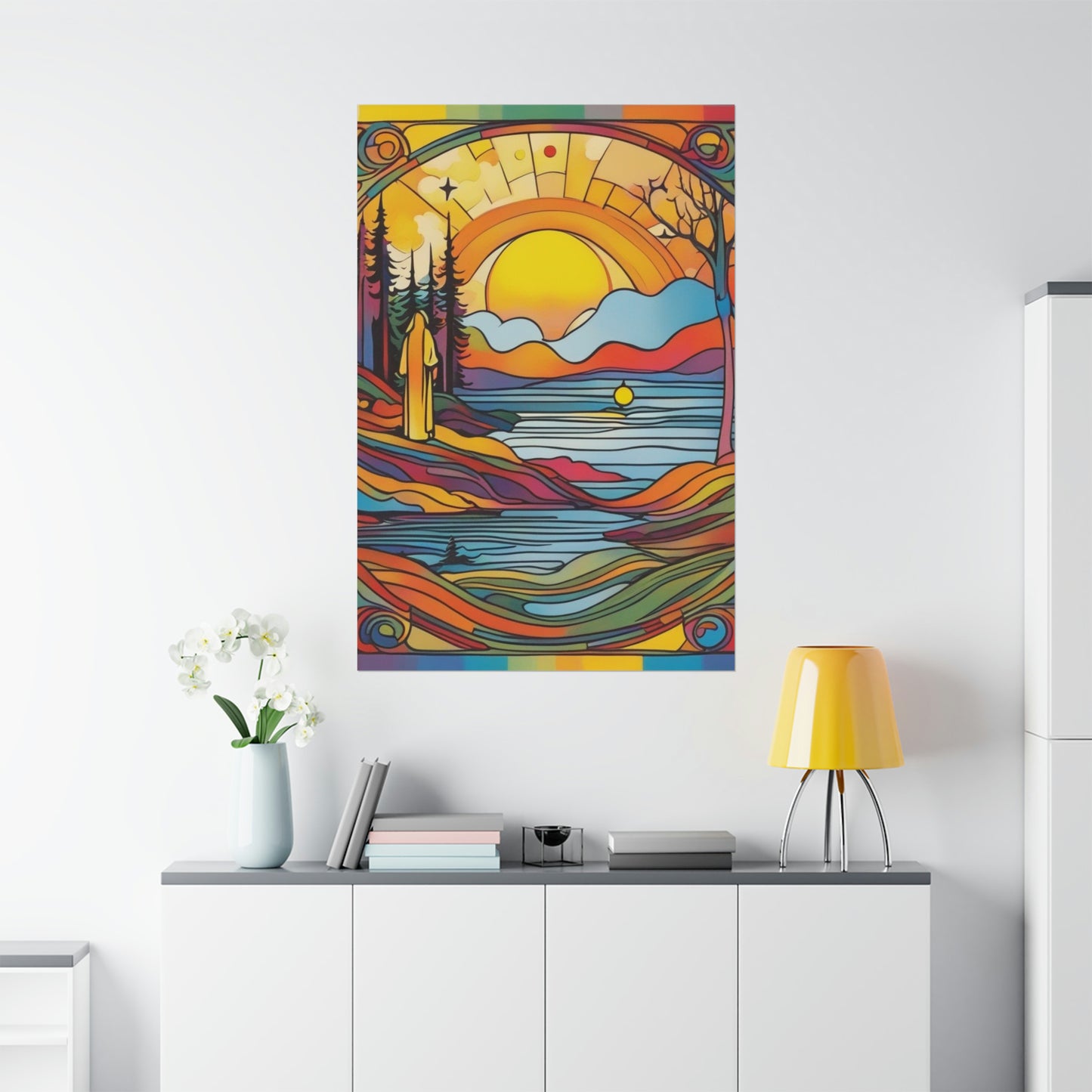 "The Hermit Poster Print Inspired by Peter Max Style" by PenPencilArt