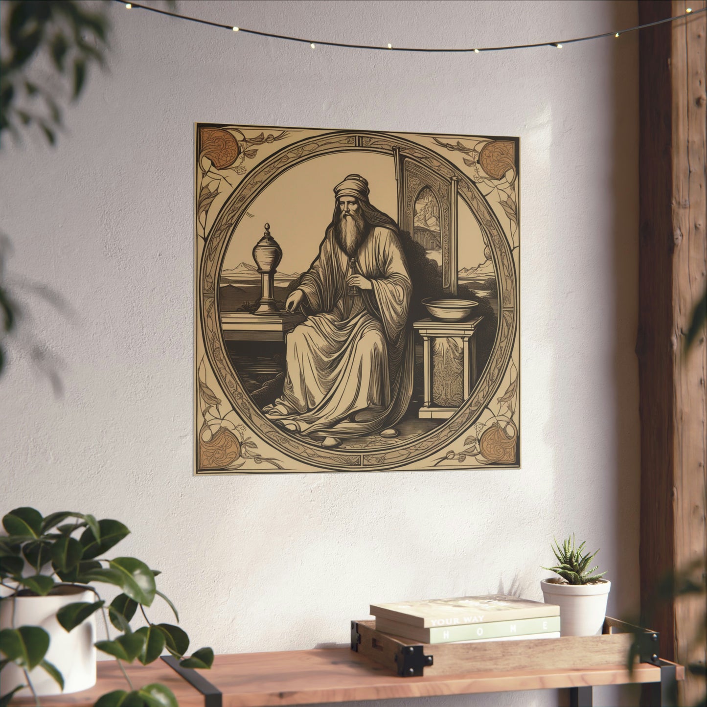 "Stylish Poster Print of The Hermit Inspired by Leonardo da Vinci" by PenPencilArt