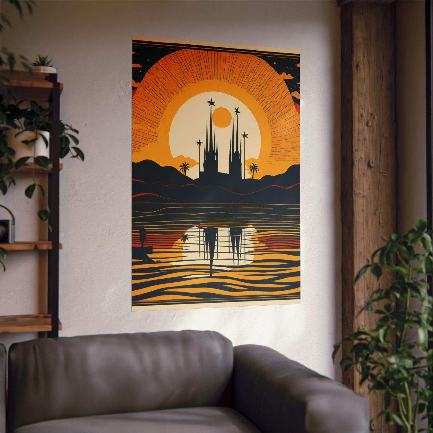 "Clyfford Still-Inspired 'The Sun' Poster Print" by PenPencilArt