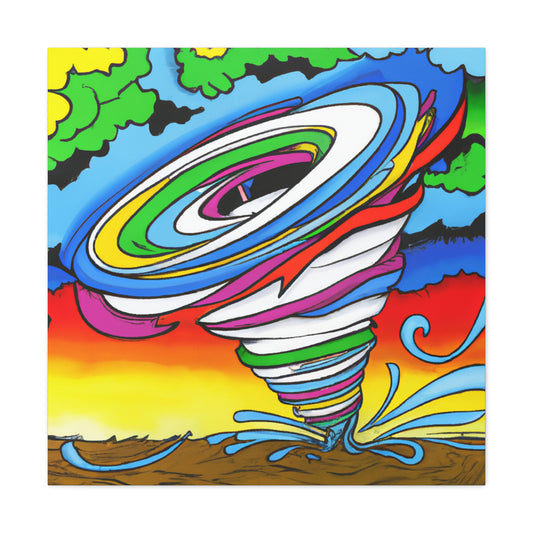 "A Unique Texas Tornado Canvas Print Inspired by Peter Max" by PenPencilArt