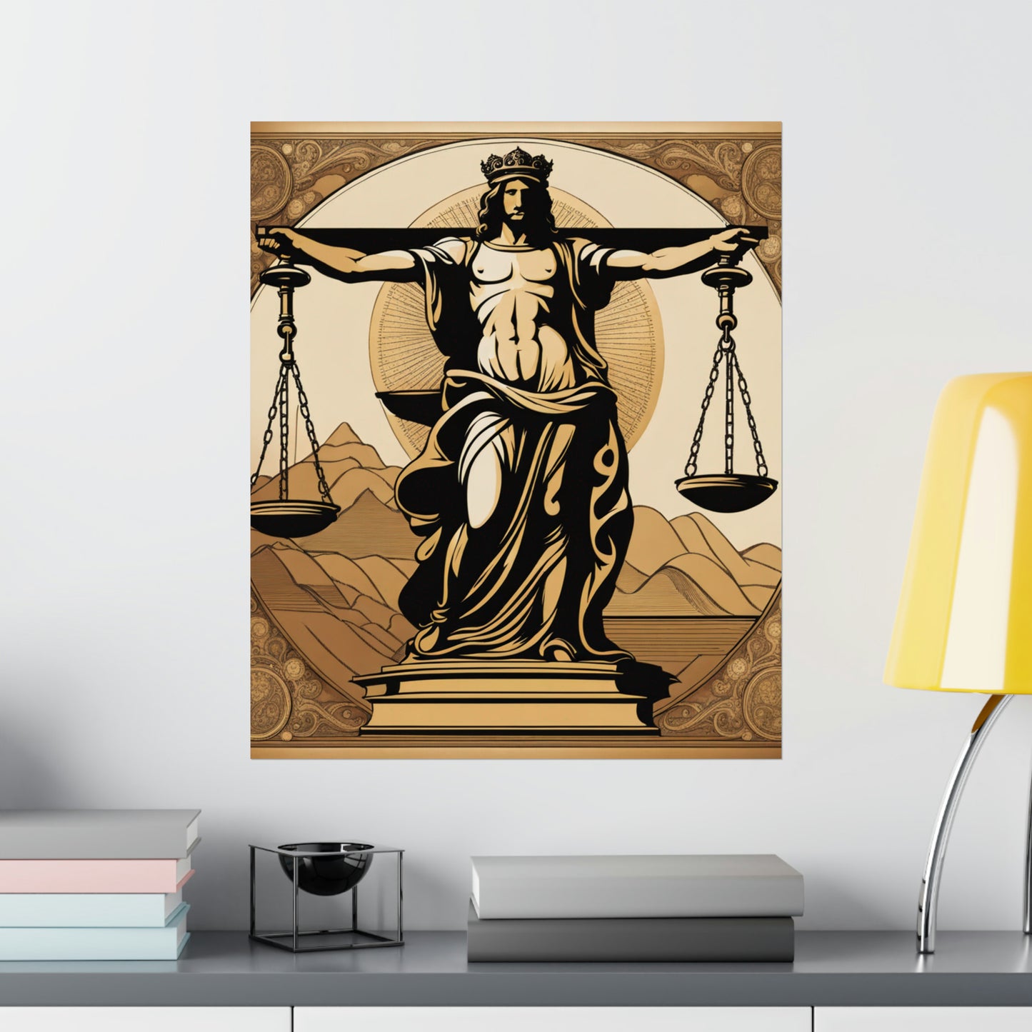 "Da Vinci-Inspired Justice Poster Print: Wall Art for Your Home" by PenPencilArt