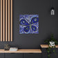 "Jackson Pollock-Inspired Blue Butterfly Canvas Print" by PenPencilArt