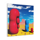 "Jeff Koons-Inspired Desert Landscape Canvas Print" by PenPencilArt