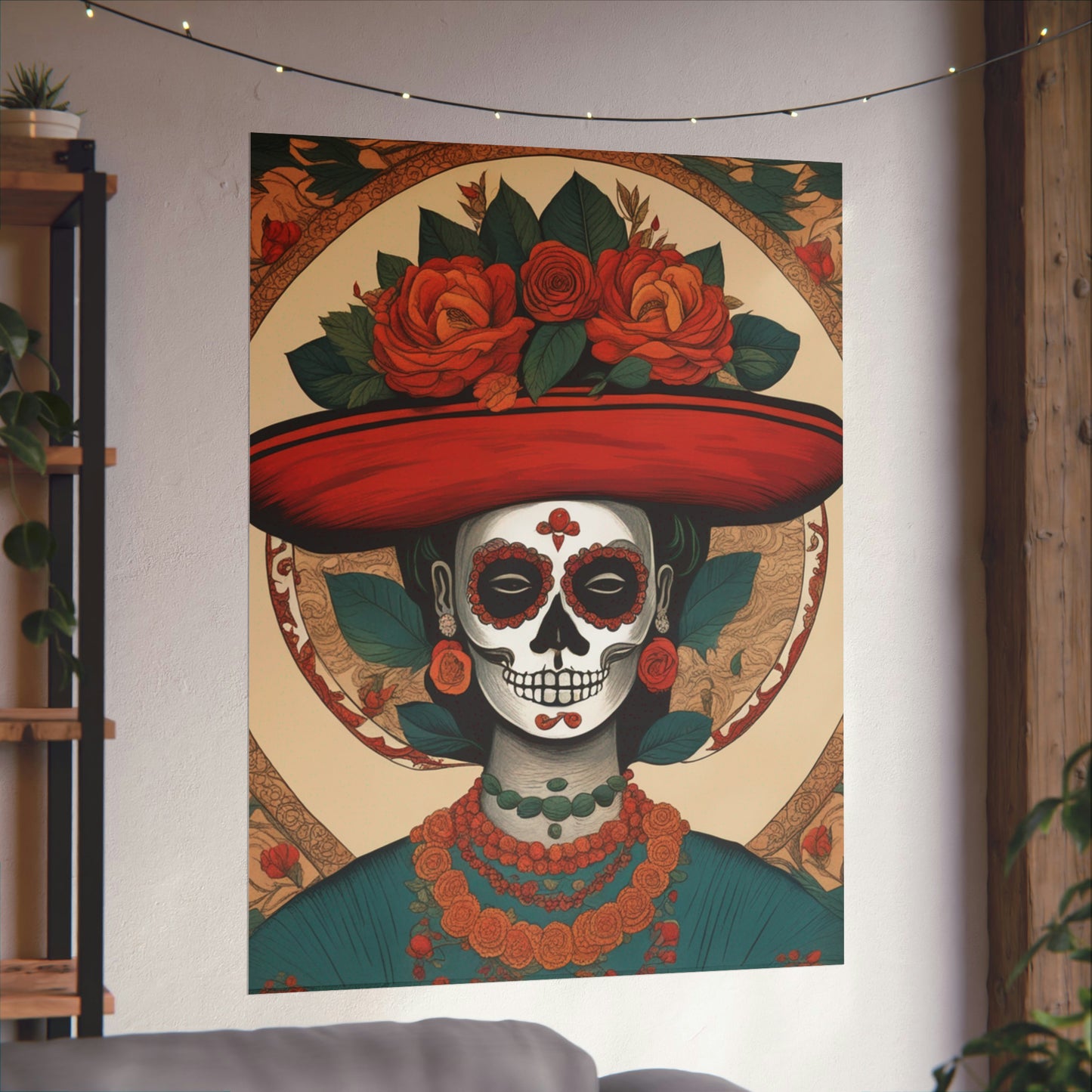 "Frida Kahlo-Inspired 'Death' Decorative Poster Print" by PenPencilArt