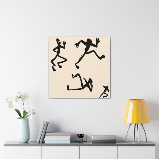 "Strength Inspired Canvas Prints by Keith Haring" by PenPencilArt