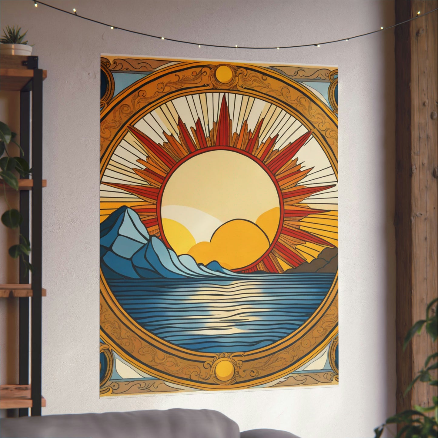 "Jeff Koons Inspired Sun Poster Print" by PenPencilArt