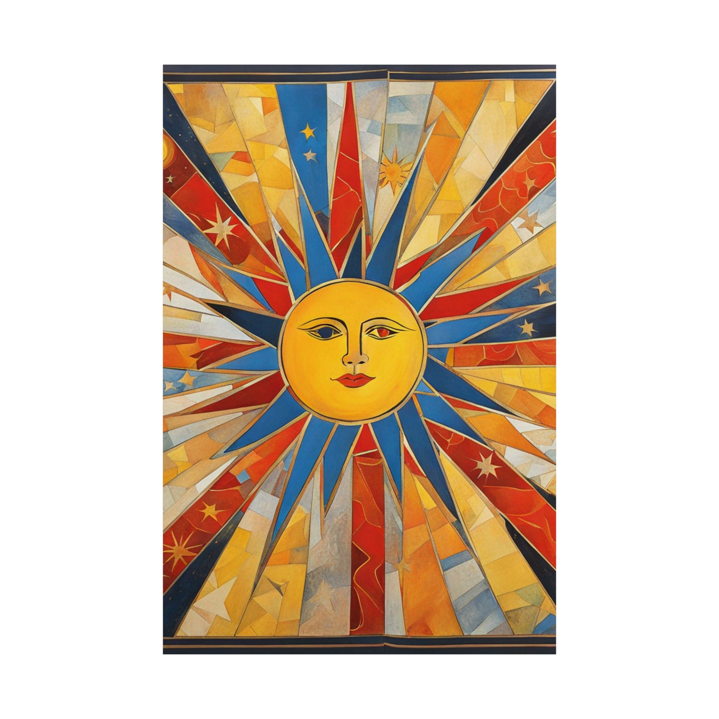 "Jasper Johns Inspired Sun Poster Print" by PenPencilArt