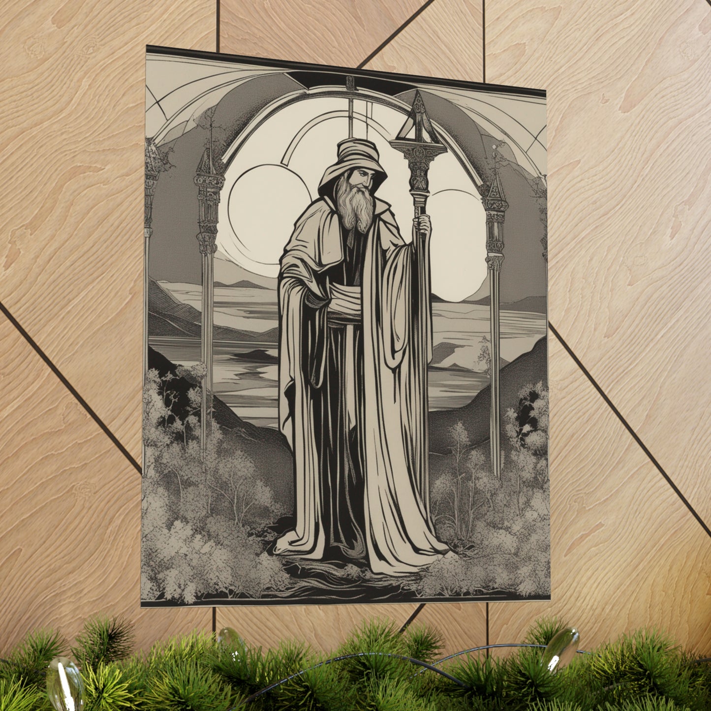 "The Hermit in a James Gill-Inspired Poster Art Print" by PenPencilArt