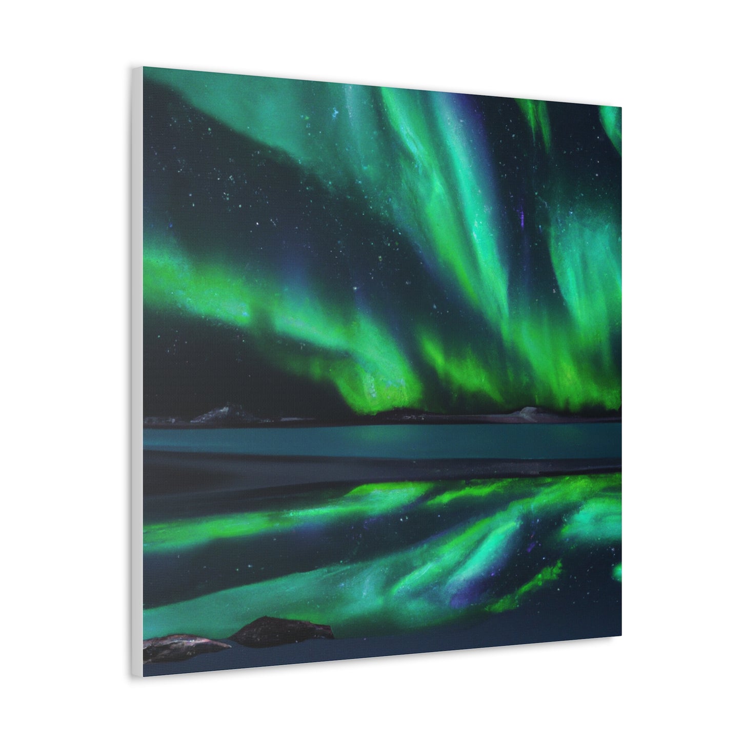 "James Gill Inspiration - Aurora Borealis Artwork Canvas Print" by PenPencilArt