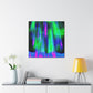 "Vibrant Mimmo Rotella Inspired Aurora Borealis Canvas Print" by PenPencilArt