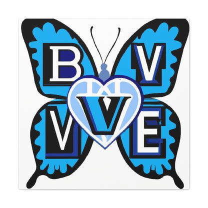 "Robert Indiana Blue Butterfly Canvas Print" by PenPencilArt