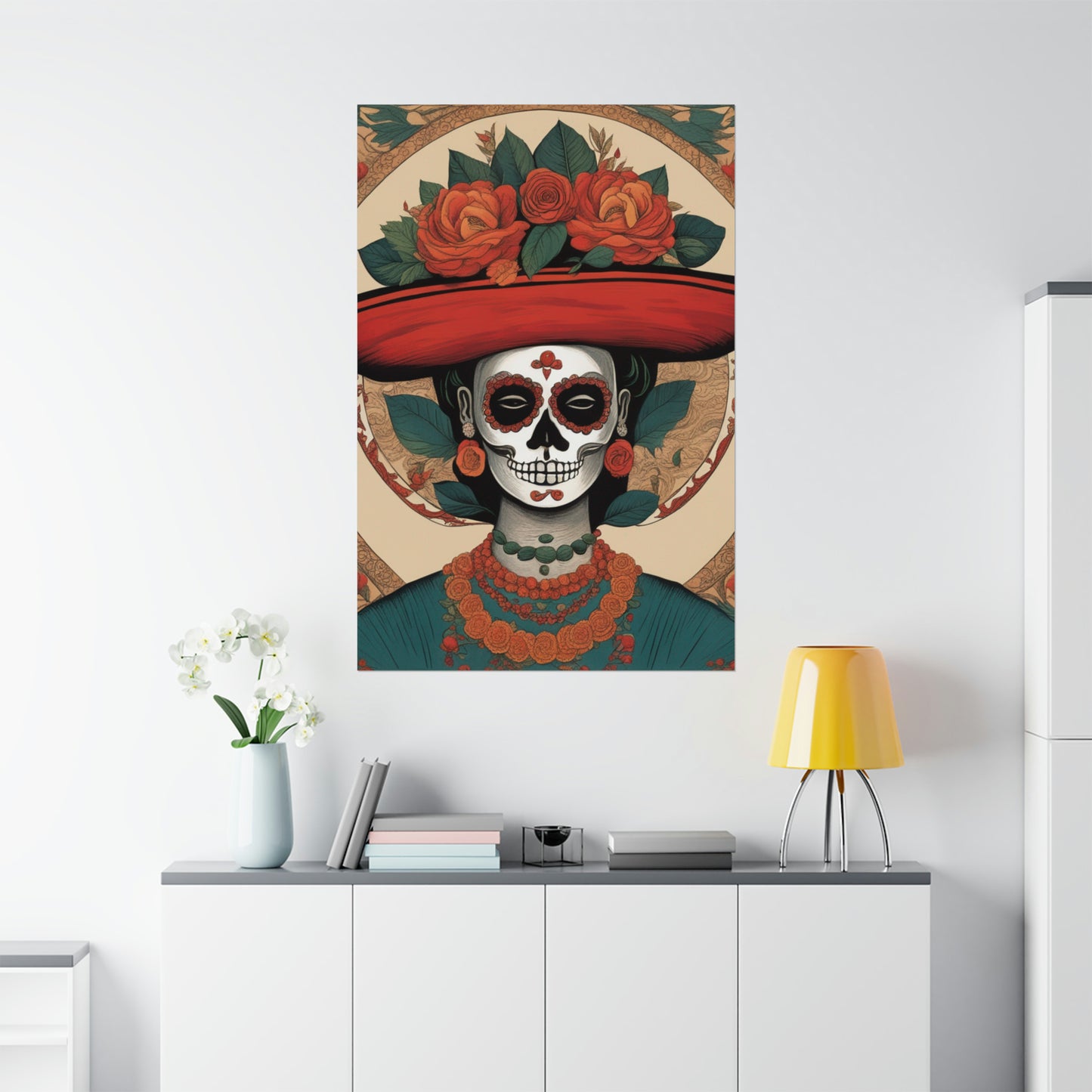 "Frida Kahlo-Inspired 'Death' Decorative Poster Print" by PenPencilArt