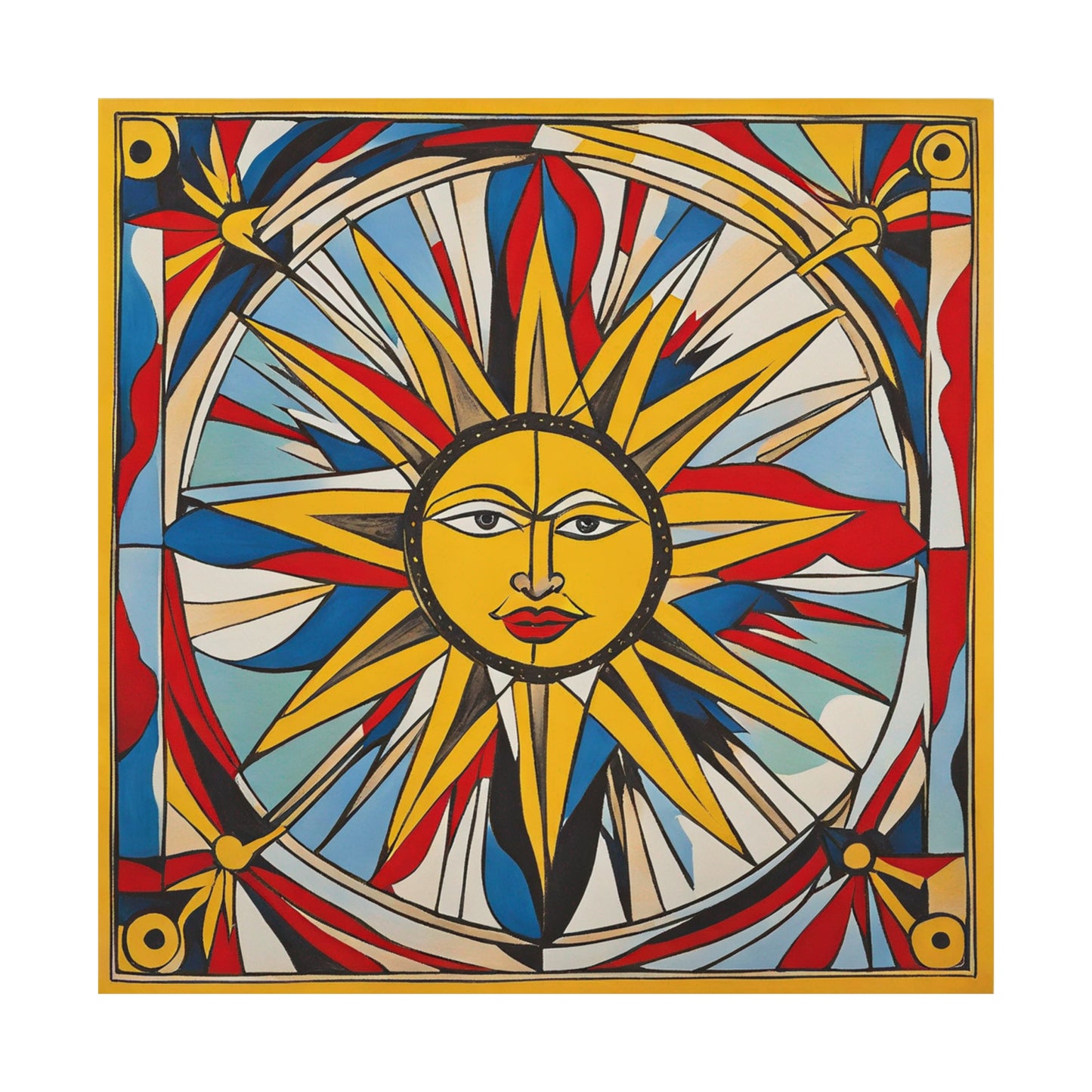 "Willem de Kooning Inspired Sun Poster Print" by PenPencilArt