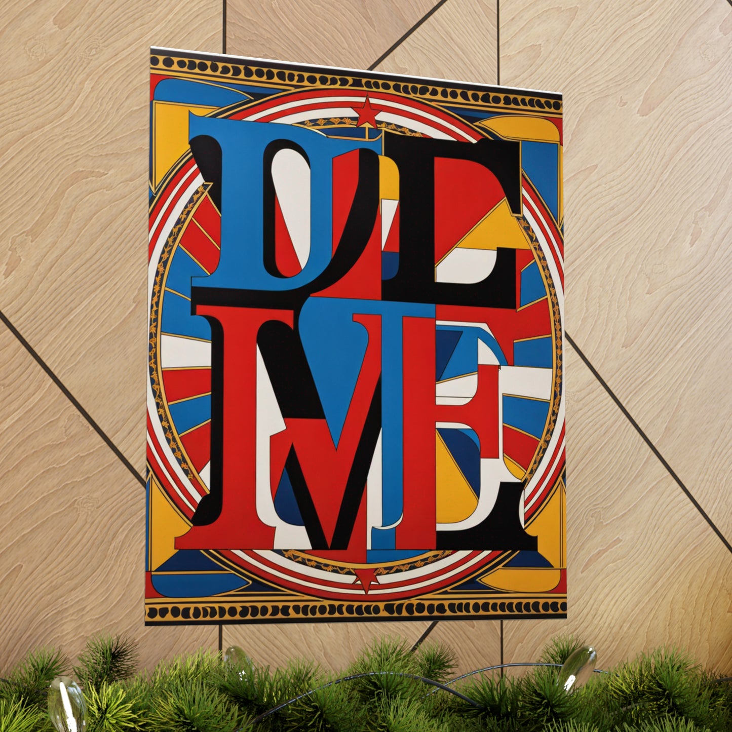 "Robert Indiana-Inspired Justice Poster Print" by PenPencilArt