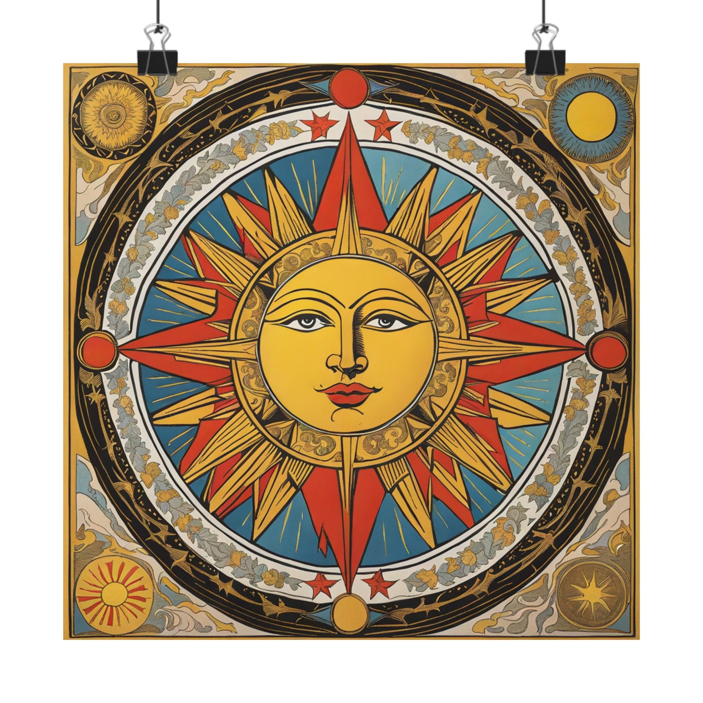 "Hariton Pushwagner-Style Sun Poster Print - Eye-Catching Wall Art" by PenPencilArt