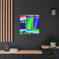 "Aurora Borealis Canvas Print - David Hockney Inspired Style" by PenPencilArt