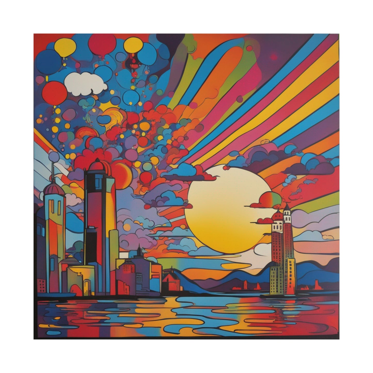 "Creating Art with a Peter Max-Inspired Style: Death Poster Print" by PenPencilArt