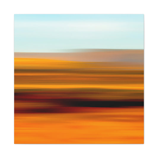 "Striking Desert Landscape Canvas Print - Inspired by Mark Rothko" by PenPencilArt