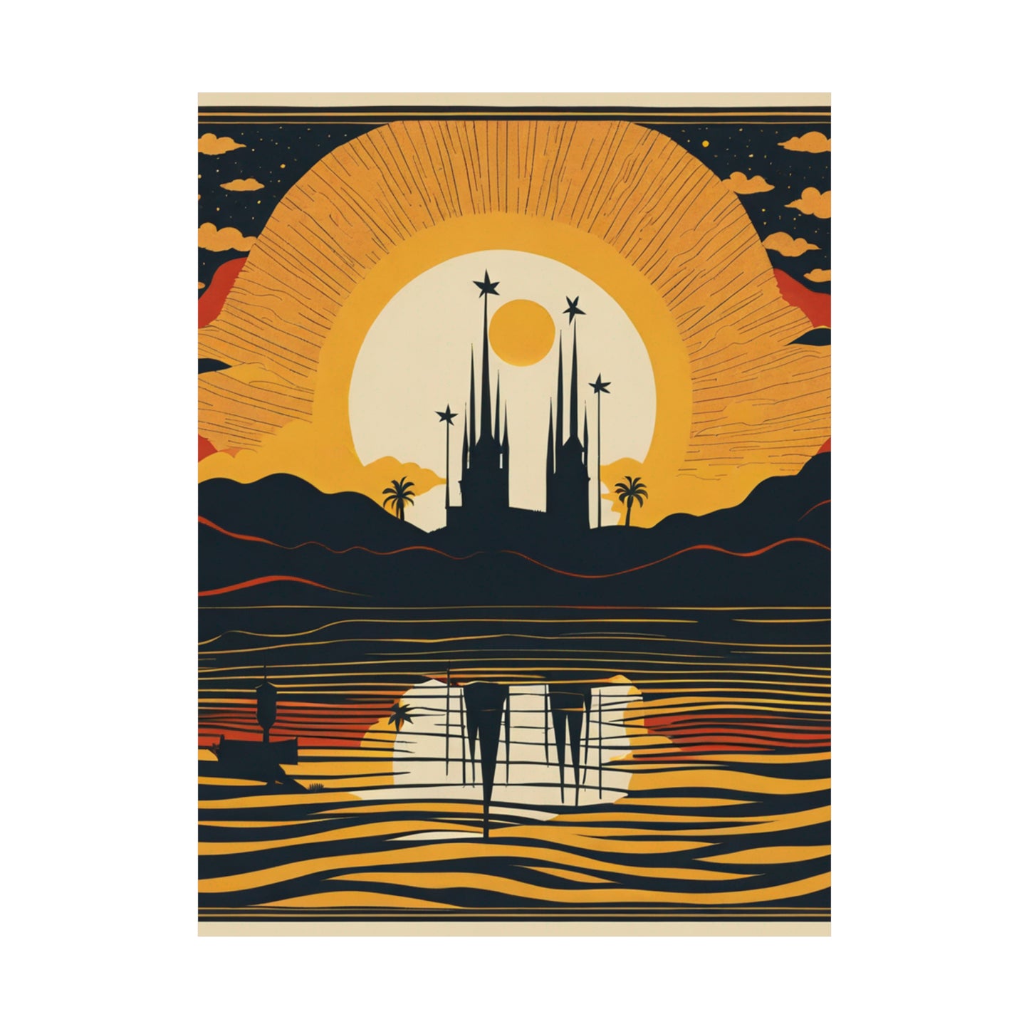 "Clyfford Still-Inspired 'The Sun' Poster Print" by PenPencilArt