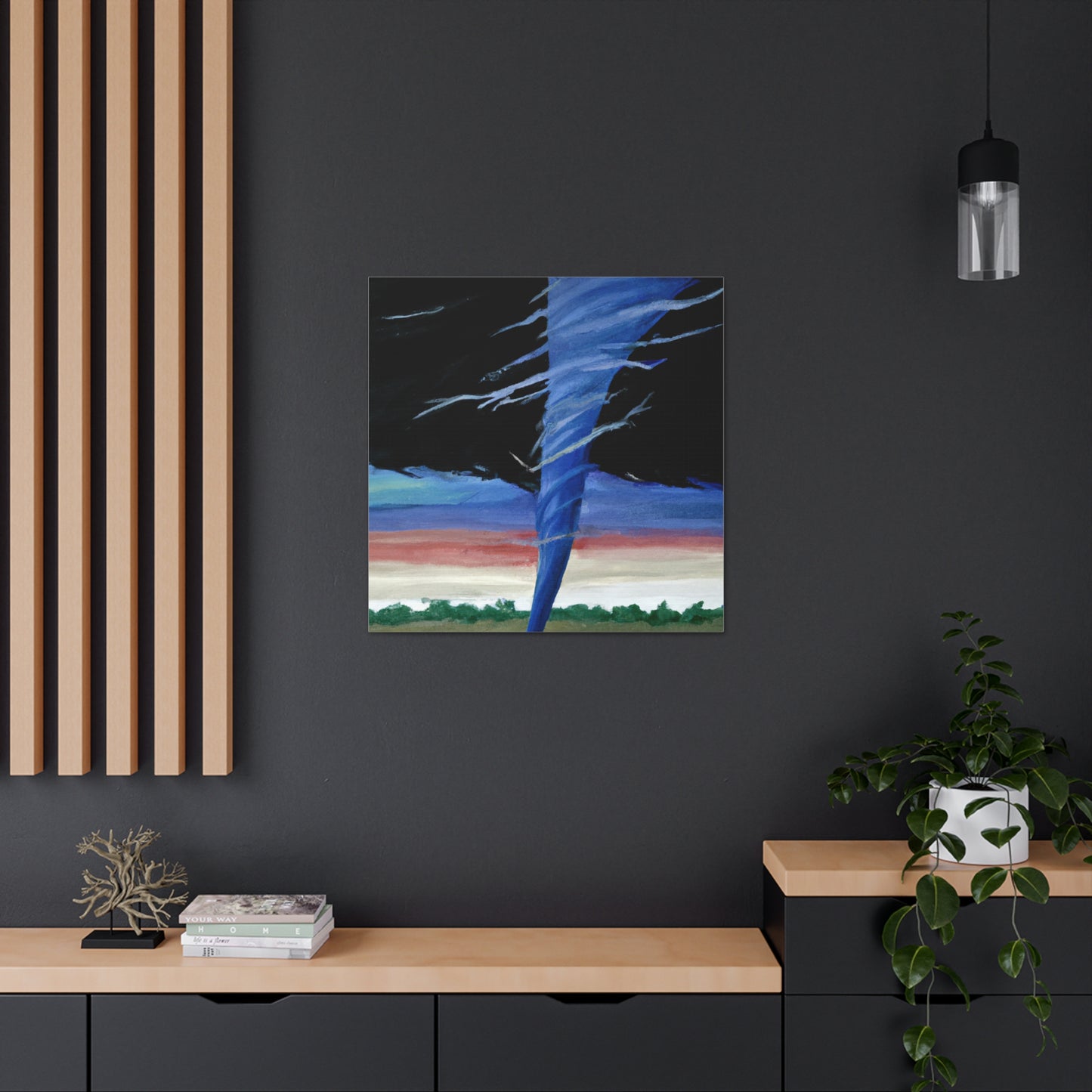 "Texas Tornado Canvas Print | Inspired by Clyfford Still" by PenPencilArt