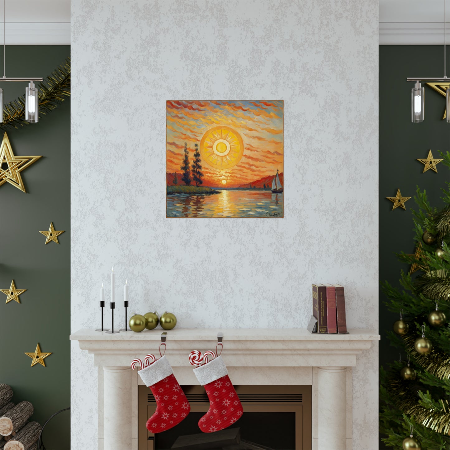 "Claude Monet-Inspired 'The Sun' Poster Print" by PenPencilArt