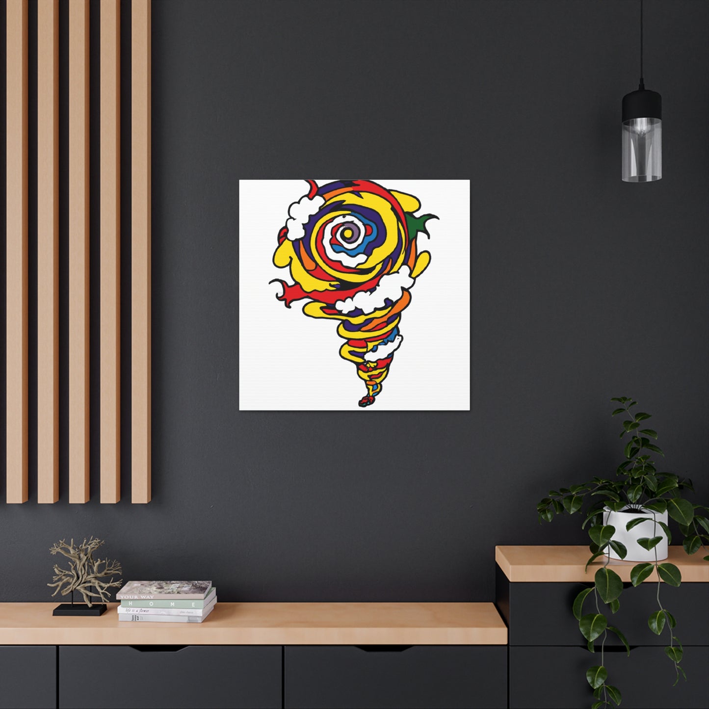 "Takashi Murakami-Inspired Canvas Print of Texas Tornado" by PenPencilArt