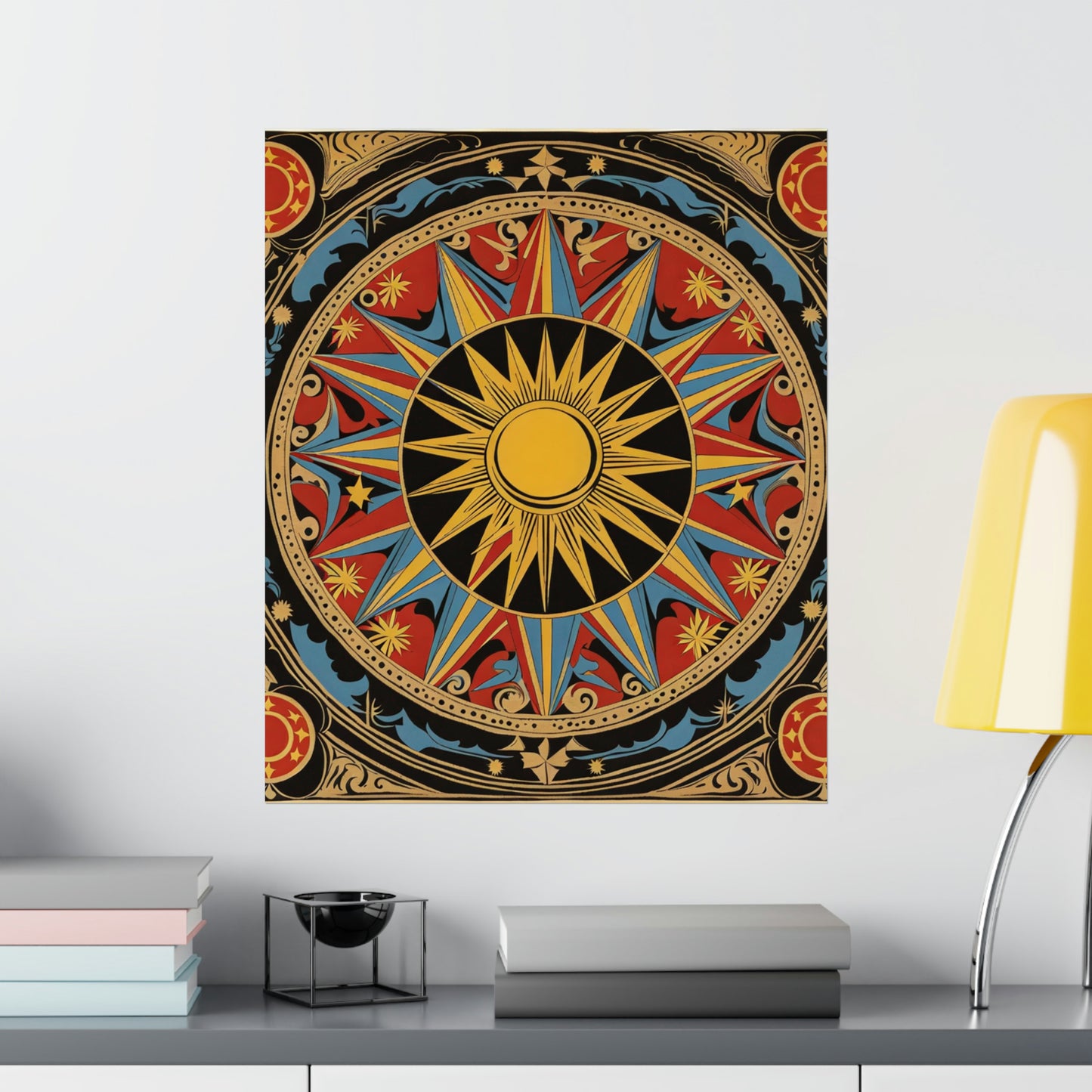 "Robert Indiana-Inspired 'The Sun' Poster Print" by PenPencilArt