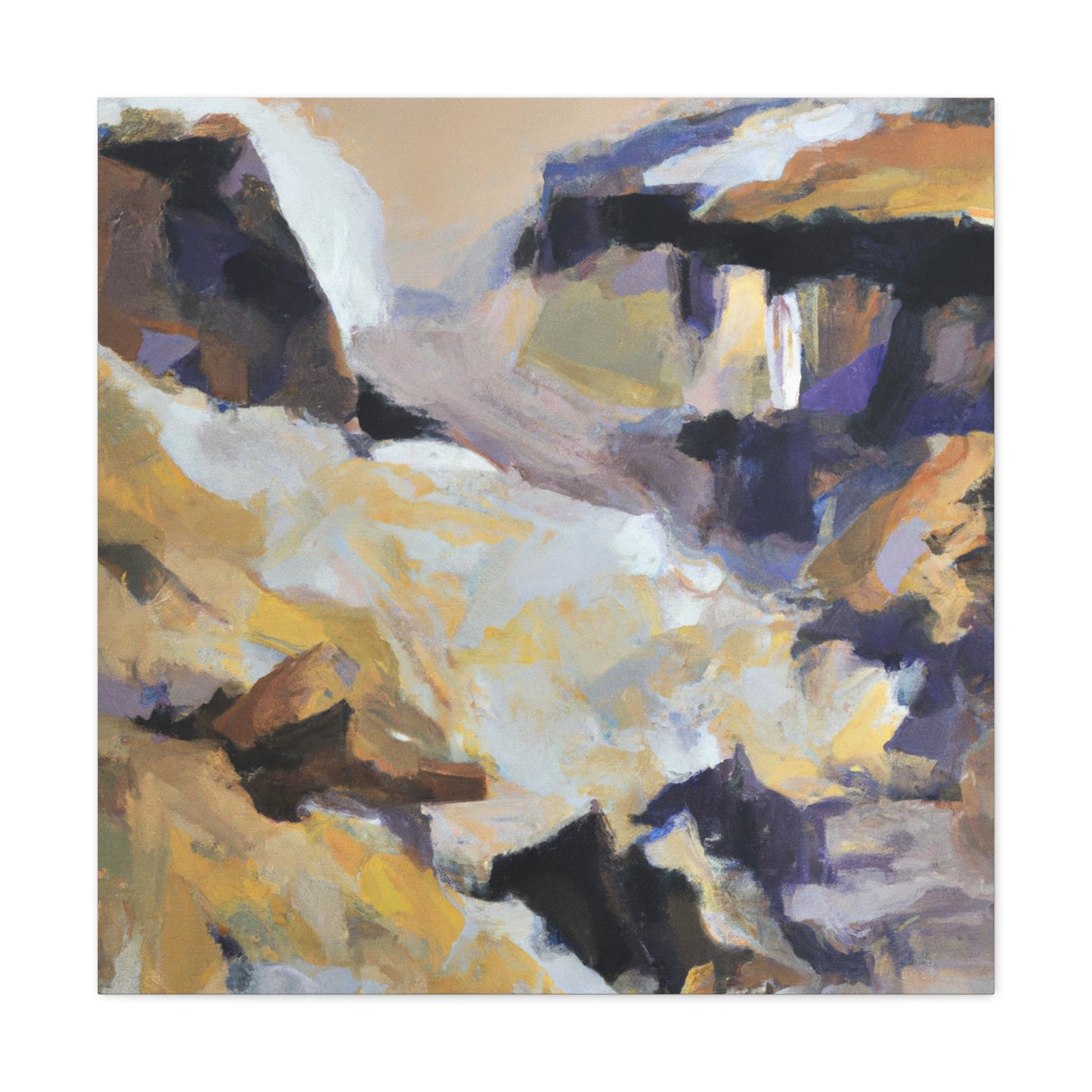 "A Desert Landscape Inspired by Willem de Kooning: Canvas Print" by PenPencilArt