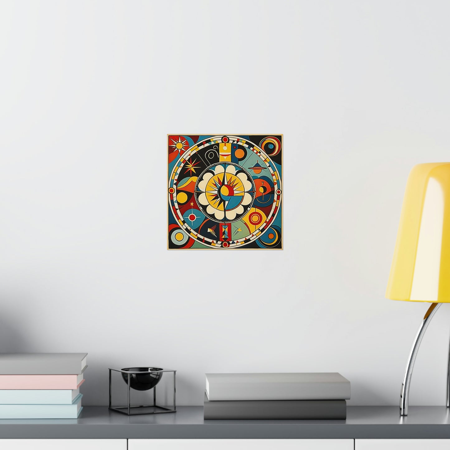 "Abstract 'The Sun' Poster Art Inspired By Wassily Kandinsky" by PenPencilArt