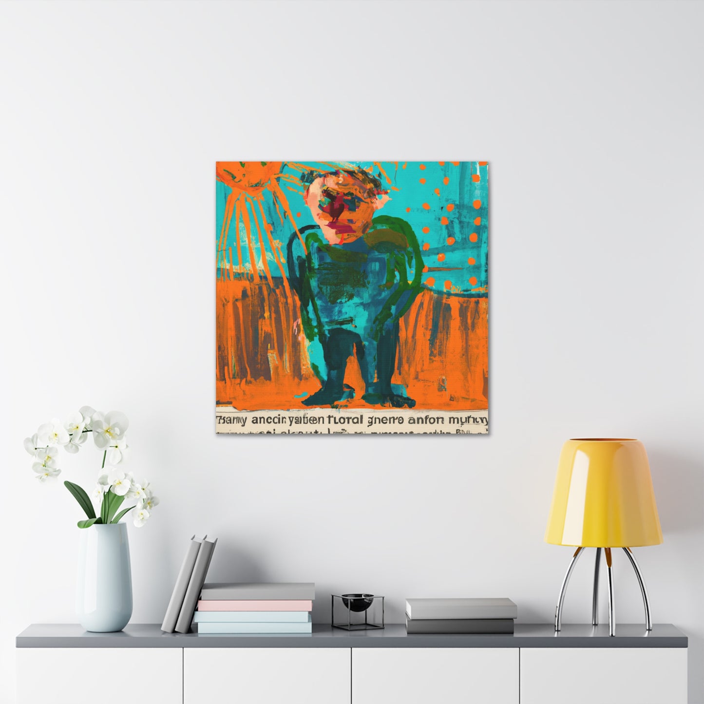 "Jasper Johns Inspired Canvas Print: The Fool Embracing New Beginnings with Naiveté" by PenPencilArt