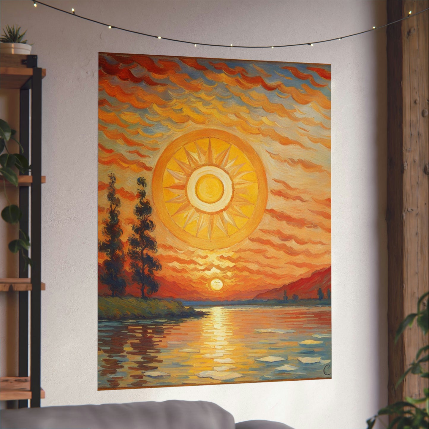 "Claude Monet-Inspired 'The Sun' Poster Print" by PenPencilArt